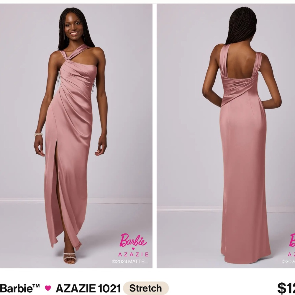 Azazie Women's Blushing Pink Barbie Bridesmaids Dress NWT